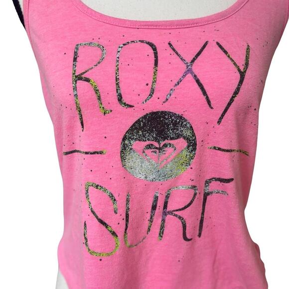 Y2K VTG. 2000'S ROXY LOGO PINK ROXY‎ SURF TANK TOP - Picture 3 of 8